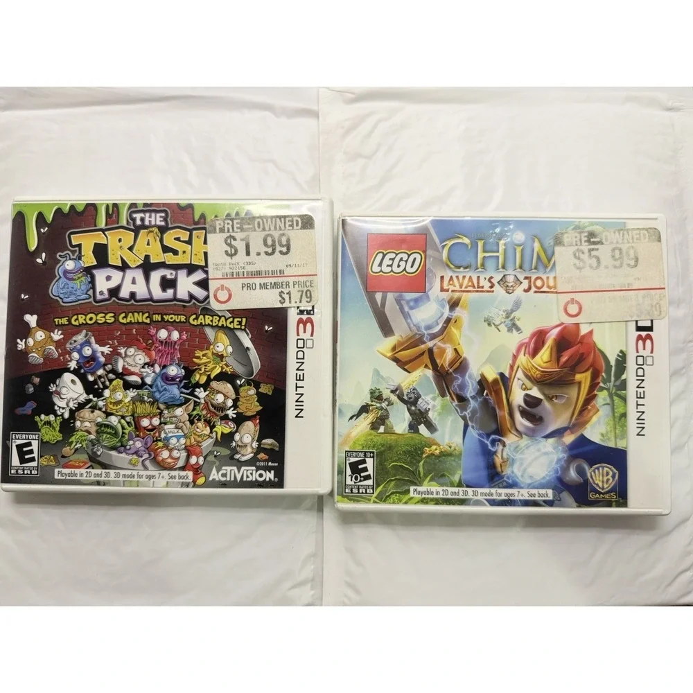 Nintendo 3DS Game Lot: The Trash Pack & LEGO Legends of Chima Laval's Journey